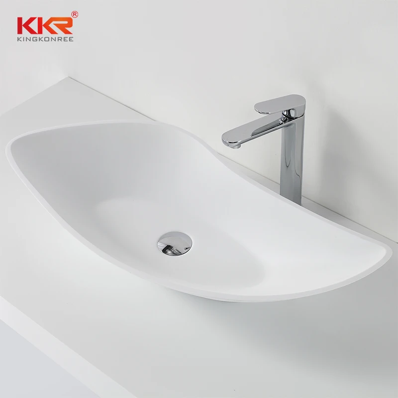 Подгонянный нерегулярно форму листа из камня для раковины умывальник