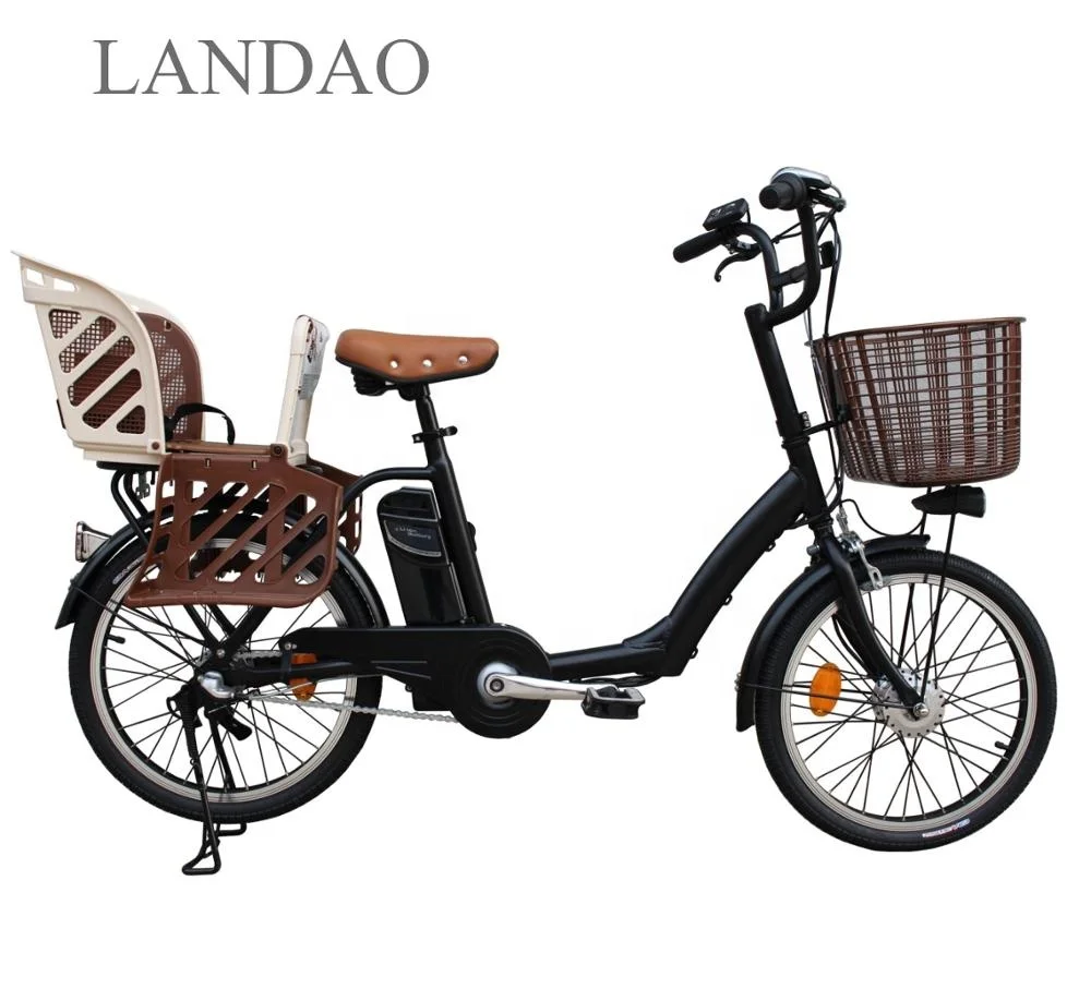 safety e bicycle with rear baby chair high quality Electric Bike with basket Inner3 speed with cheap price city e bike