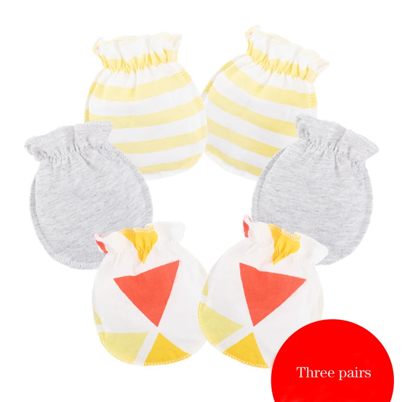 3pcs/lots  newborn baby Mittens teether 100%  cotton  teething mittens for babies
