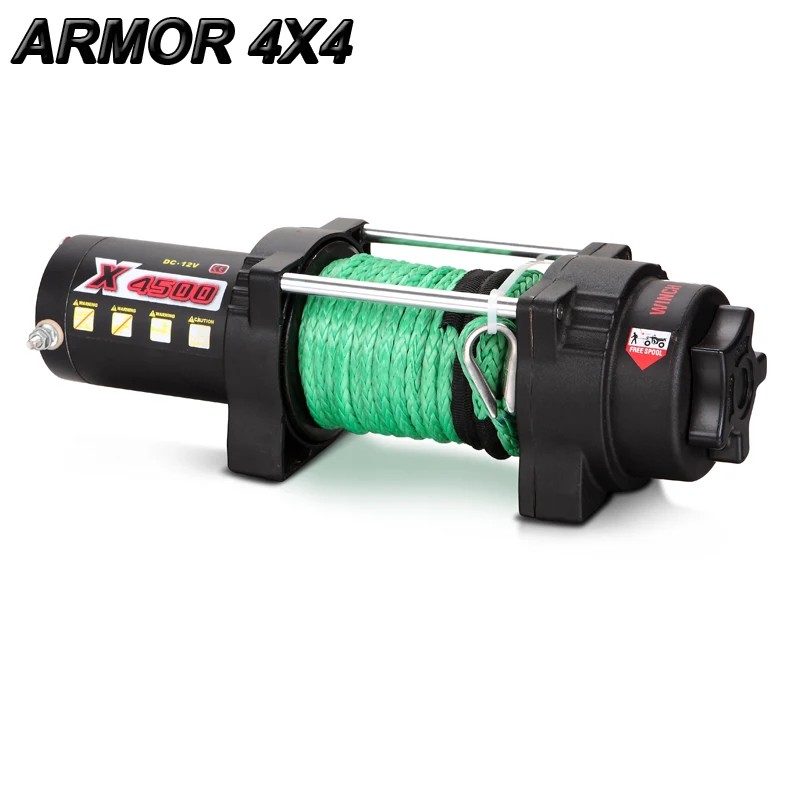 4500lbs pull electric 12v ATV  winch with synthetic rope