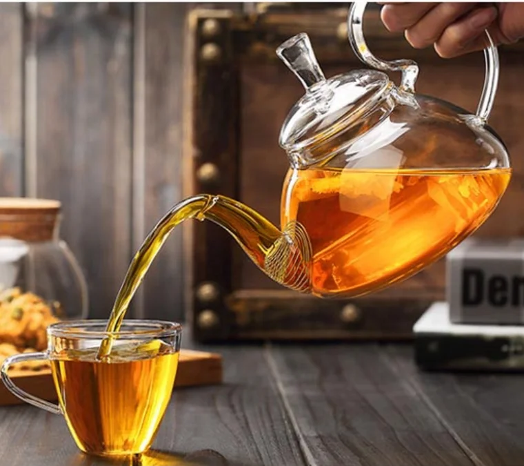 20oz High borosilicate single layer glass teapot can be directly on the fire  meet LFGB