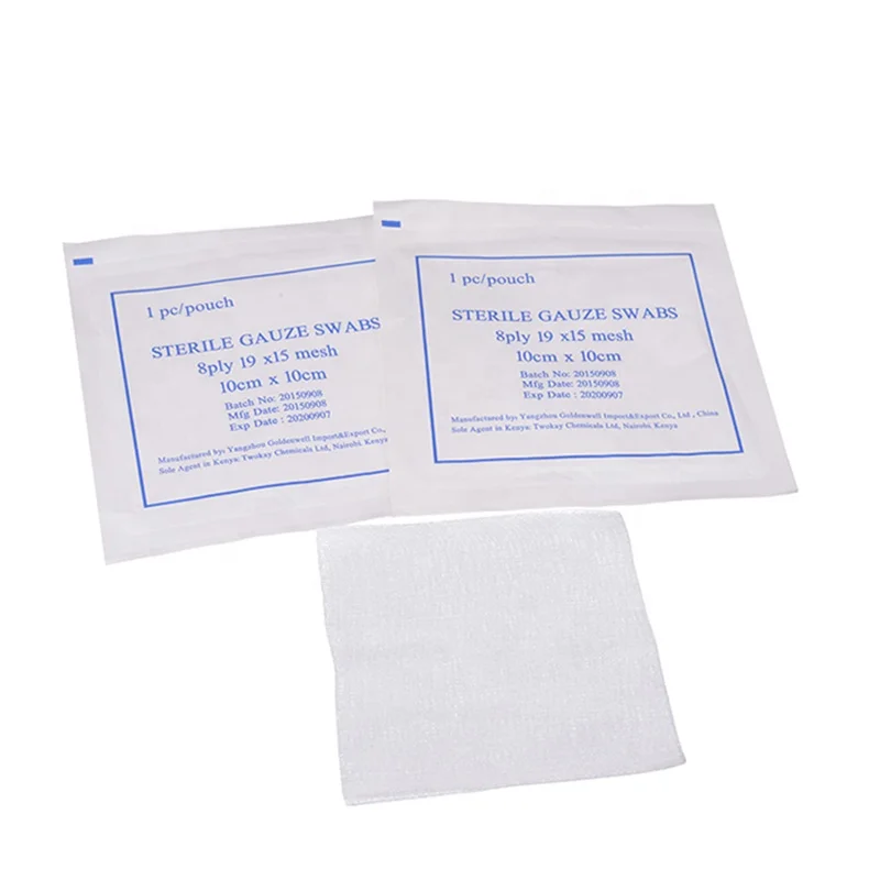 Goldenwell Cheap Price Medical Sterile Disposable Surgical Absorbent Gauze Pad With CE & ISO