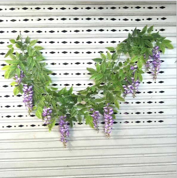 wisteria artificial flower plastic artificial hanging wisteria flowers
