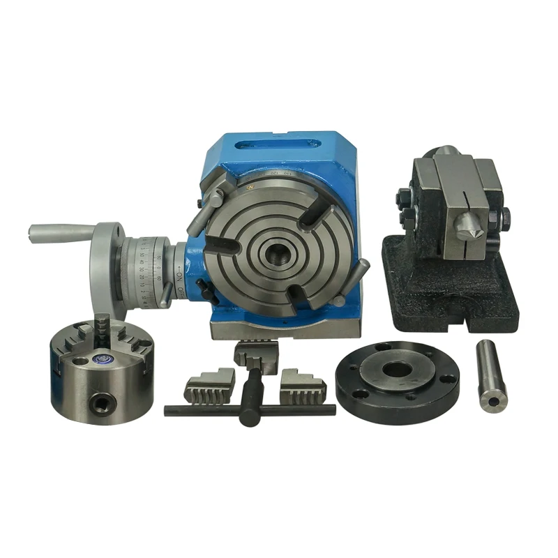 
4inch 80mm 3 jaw chuck Vertical horizontal indexing head dividing Heads for cnc milling machine 