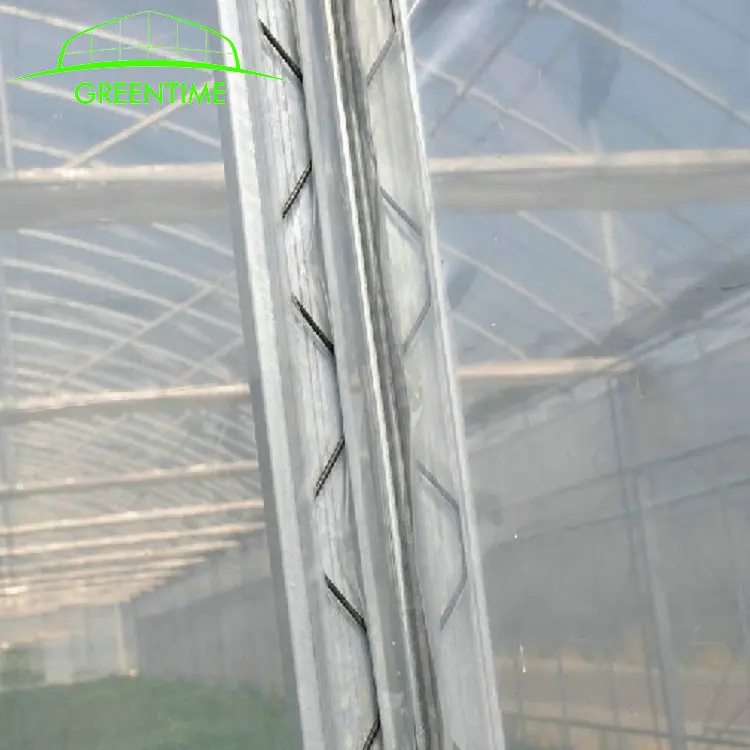 hot sale 0.7mm thickness galvanized wiggle wire lock channel for film greenhouse