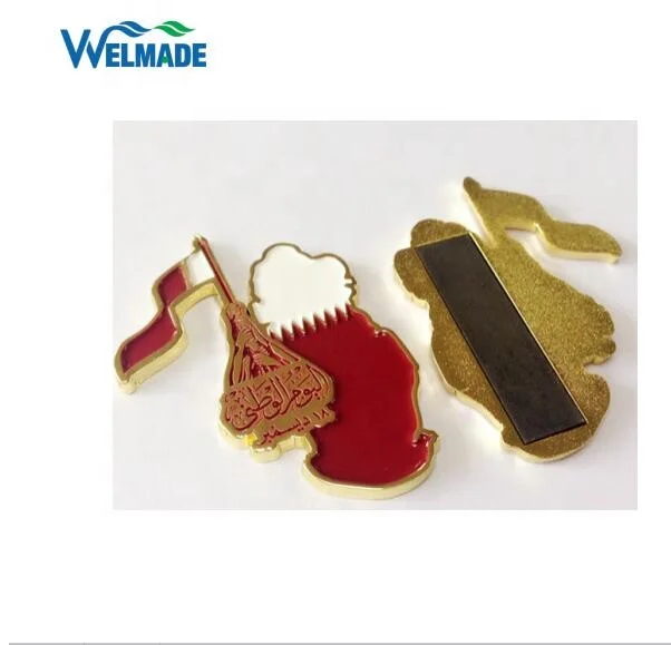 Шпилька с флагом Катара, металлическая шпилька для лацкана в подарок