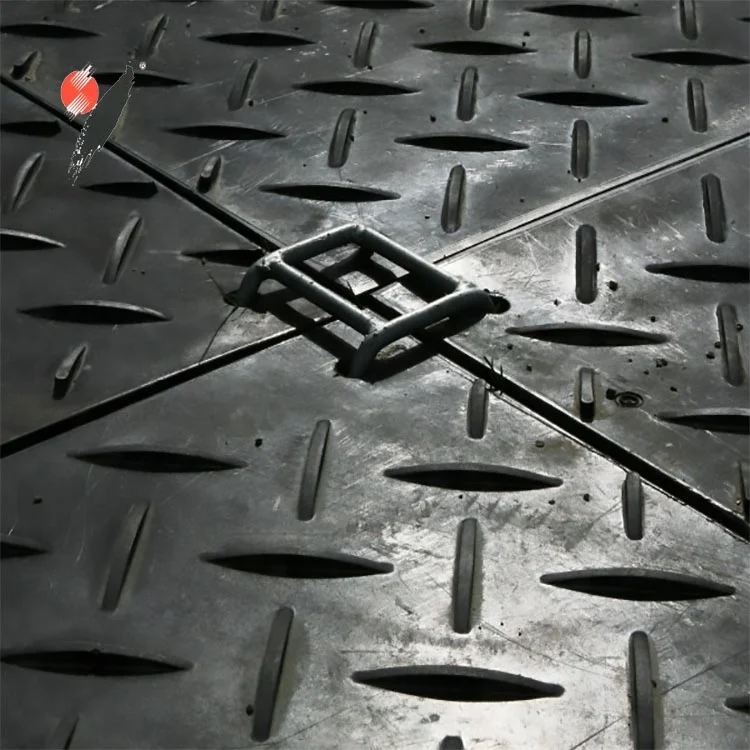 heavy equipment mat ground traction mats/hdpe construction road mat/track mat hdpe crawler road mats crane floor mat