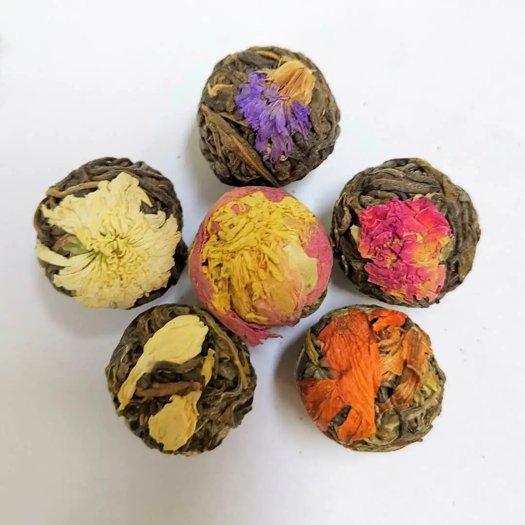 
D-dragon ball jasmine tea dry chrysanthemum bud flower tea porcelain tea ball infuser 