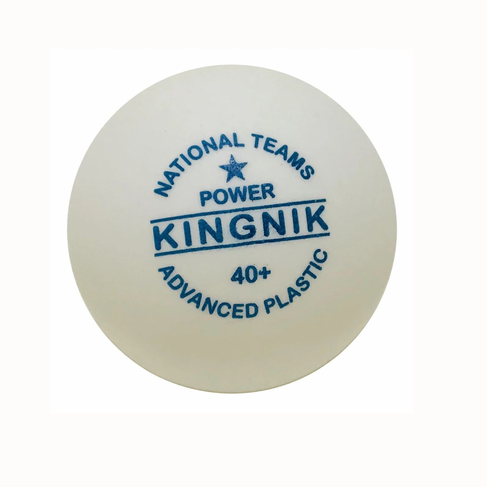 New! KINGNIK national teams 1 Star power 40+ plastic white table tennis ball (customized logo)