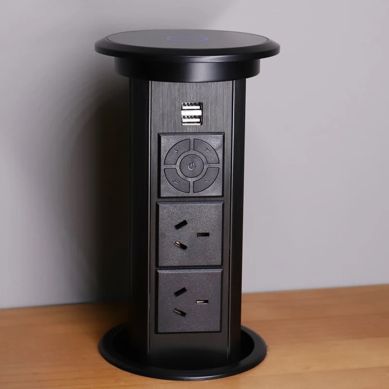 Hidden Australia wireless usb charger output furniture meeting office electric multi pop up desktop socket