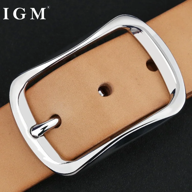Luxury Men Genuine Leather Belt With Stainless Steel Buckle