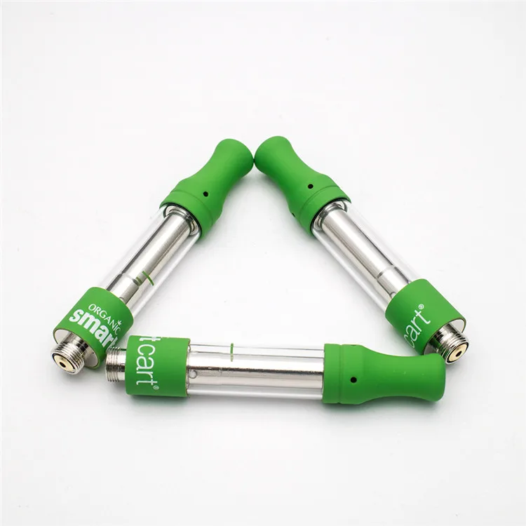 
1ml ceramic heating element coil green color empty oil vape tank Smart carts vape cartridge 