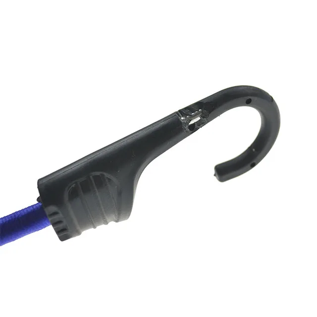 4 piece plastic shell hook elastic rope bungee cord set in plastic tube