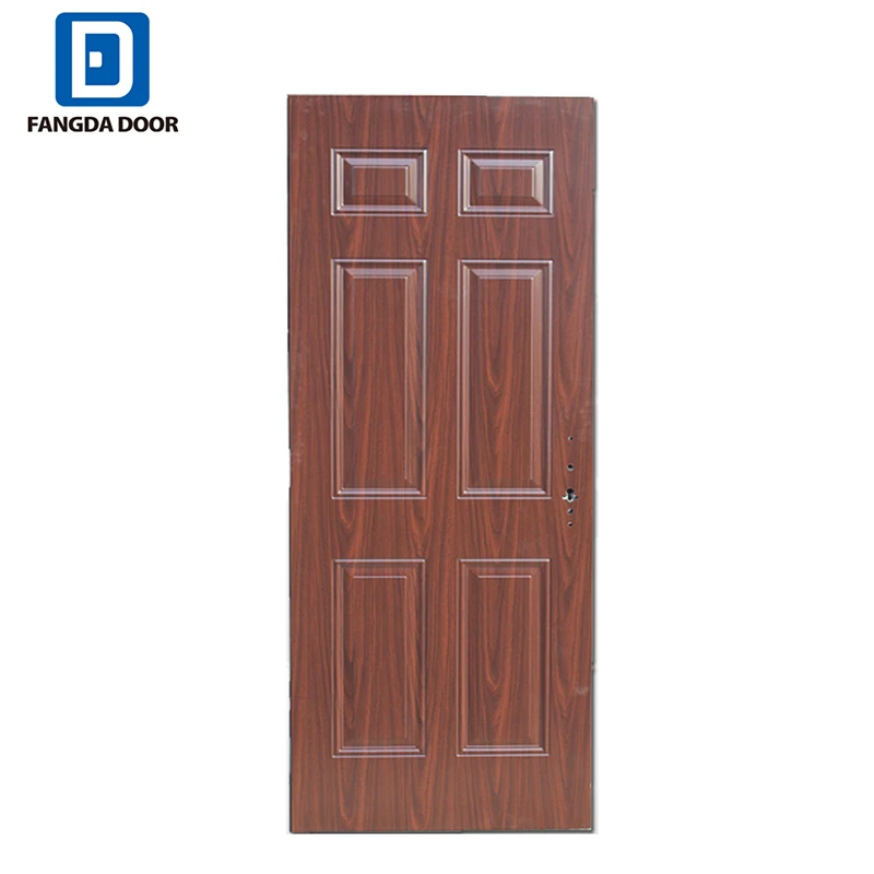 Fangda lowest price 6 panel American steel door