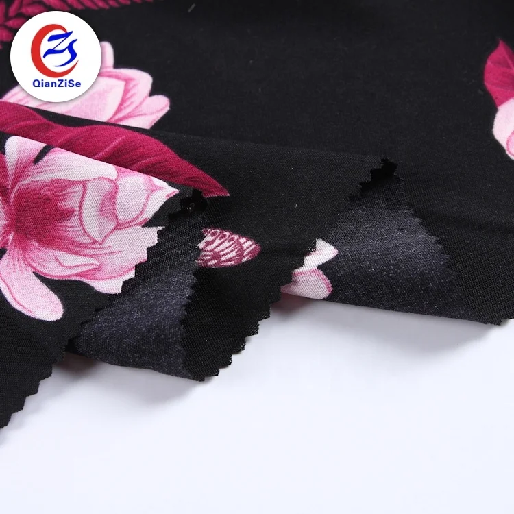 Free sample summer flower chiffon printed fabric for women dress