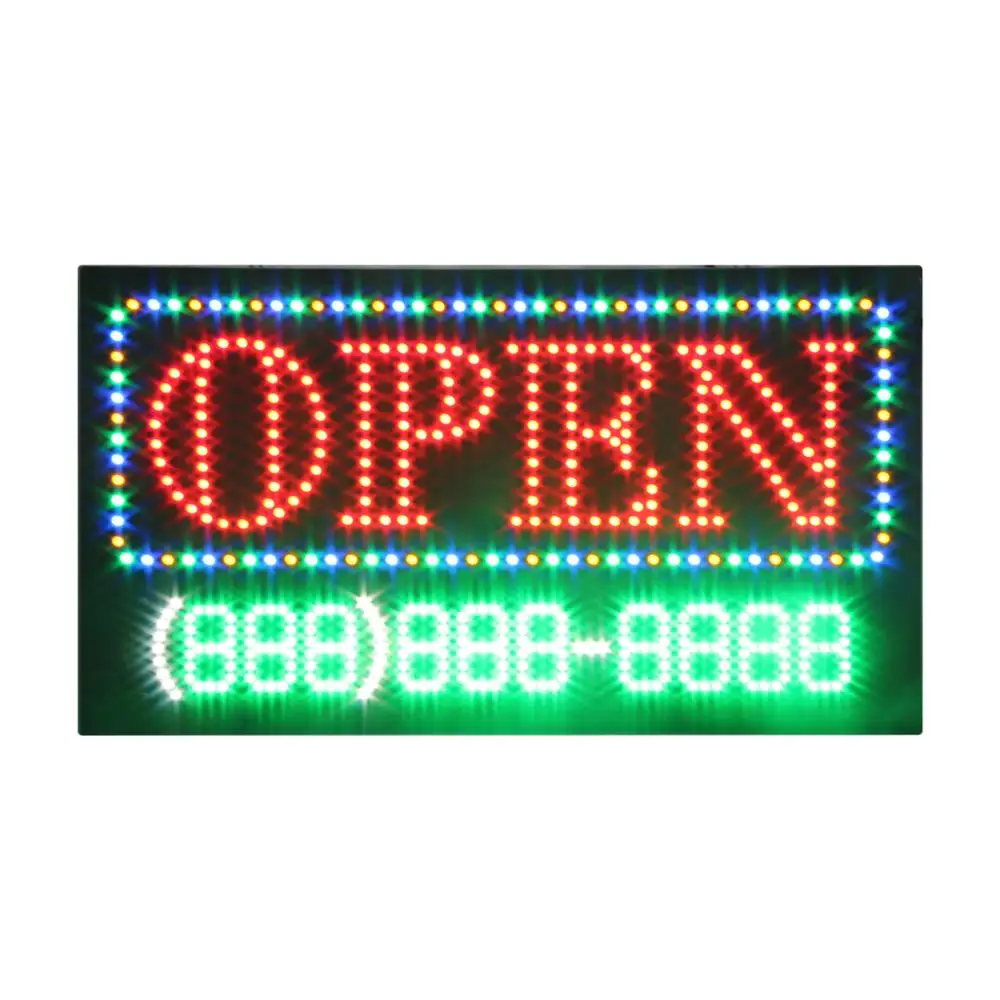 17X31 Inches Bright LED Sign,  Electronic LED Advertising Lighting Signs for Business Shop with Programmable Phone Numbers