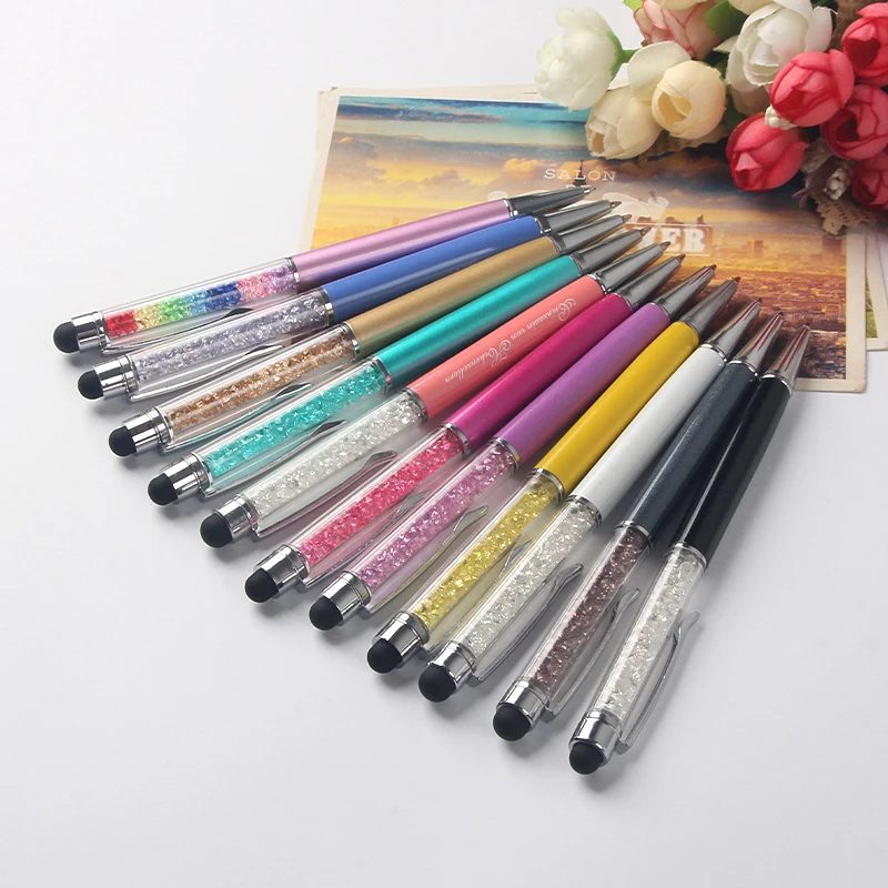 Promotion bling bling crystal stylus pen metal crystal ball pen with touch