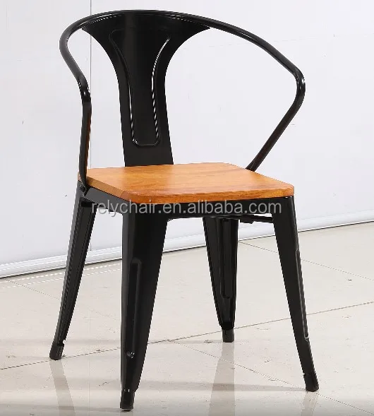 Industrial Modern Style Wood Round Table Cafe Chair Used Restaurant Furniture Set