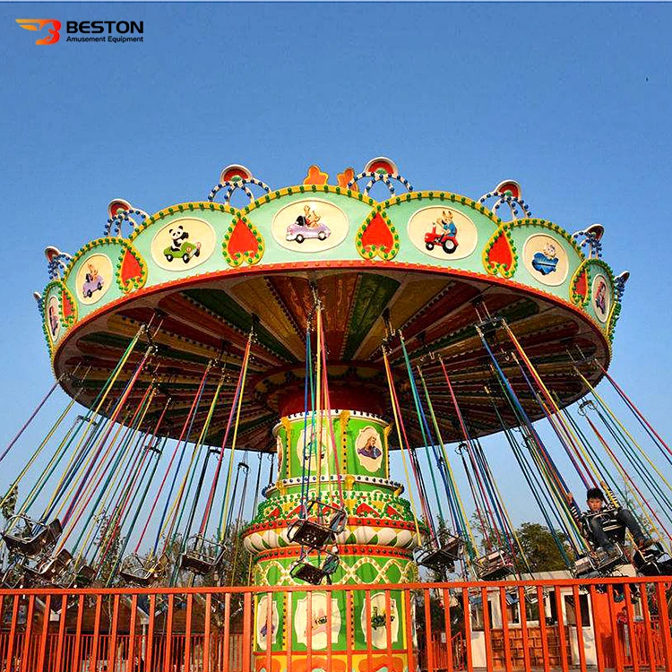 Amusement Park Ride 36 Seats Swing Flying Chair Theme Park Rides For Sale