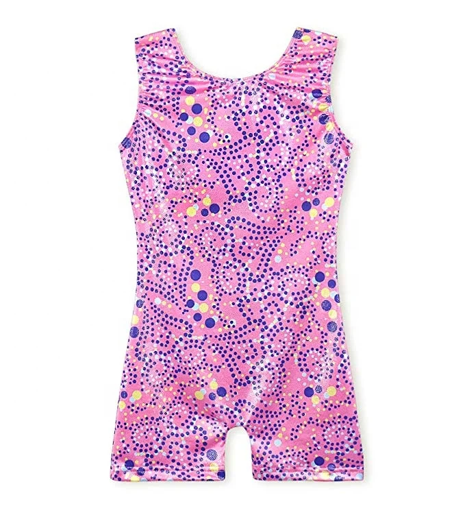 
Wholesale Training Girls Children dance Shiny Gymnastics Leotards Clothing 