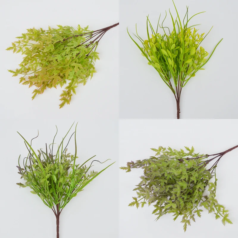 
High Quality Decorative Room Dining Room Artificial Eucalyptus Fern Green Plastic Plant 