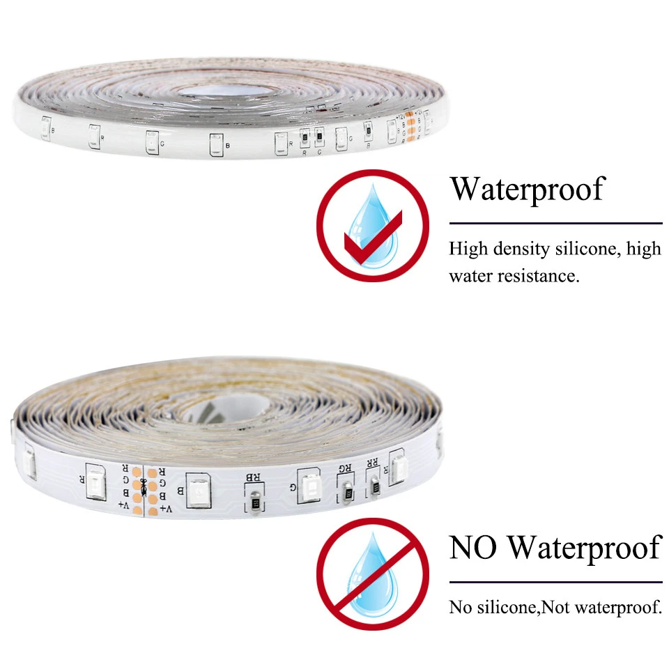 12V DC 3528 SMD LED Strip light 300leds 16.4 feet white flexible tape lights Decorate for Bedroom Boat Car TV backlighting