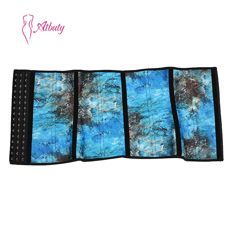 ATBUTY, мраморный Длинный Торс, латексный тонкий корсет, тренажер для талии со стальной косточкой