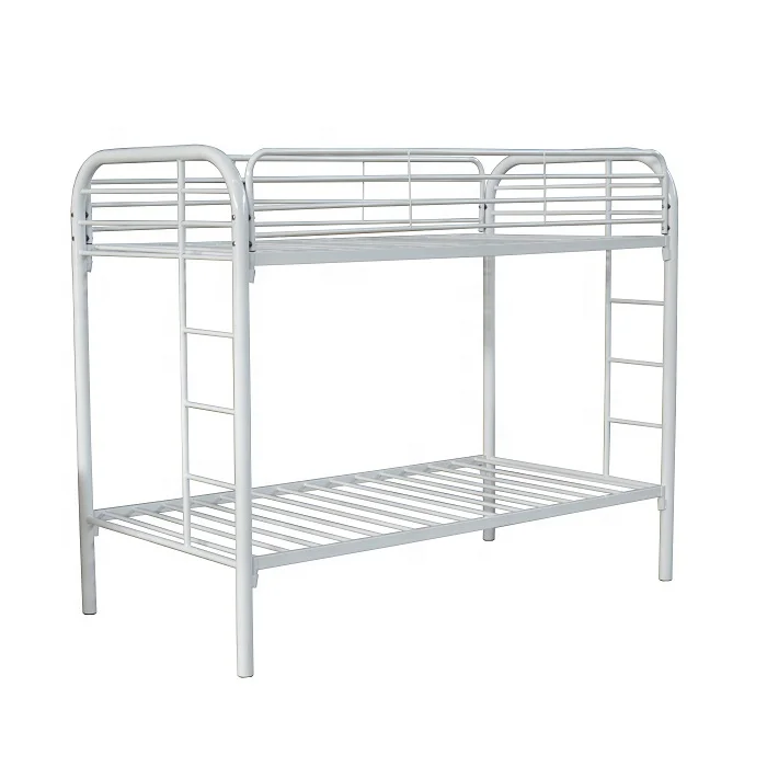 cheap white black iron metal twin double bunk beds for sale