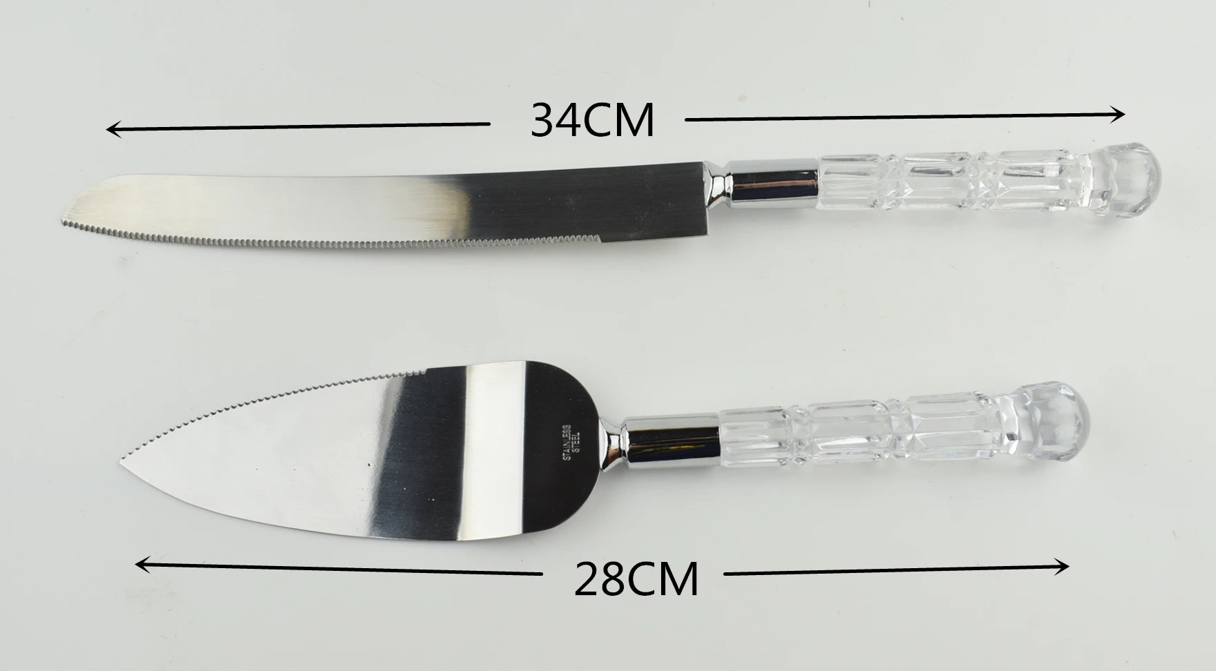 kitchen gadgets cake tools personalised stainless steel long birthday party wedding cake knife and server set