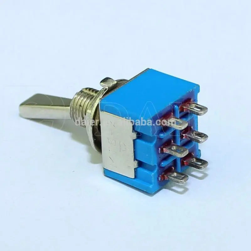 
MTS 6.4MM Metal Flat 6Pin 3-Way Toggle Switch ON OFF ON Momentary 
