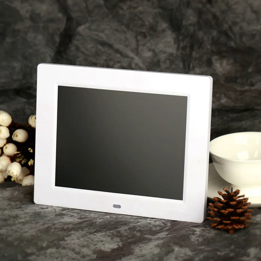
OEM 8 inch download free mp3 mp4 digital photo frame with high resolution lcd player for gift 