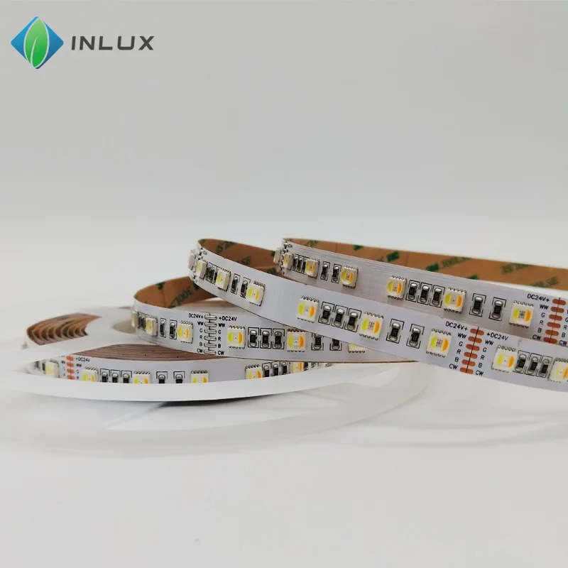 
DC24V 12V smd 5050 5 in 1 60leds/m 12mm 5 colors in 1 led rgb cct colorful changing rgbww led strip 
