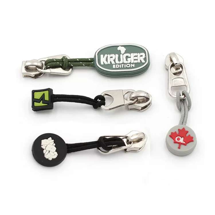 good quality Custom Made Slider Zipper pvc rubber plastic with Zip Head For Luggage/Casual Bags/cloth garments