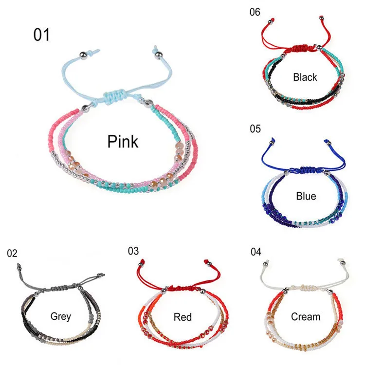 Новый Boho 3 слоя плетеная веревка красочные тканые дружба для женщин и мужчин в виде бусины строка браслет ювелирные изделия