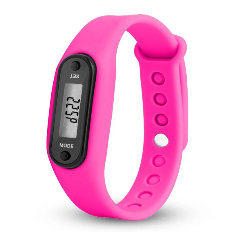 kids step calorie counting 2d silicone pedometer lcd digital sport watches