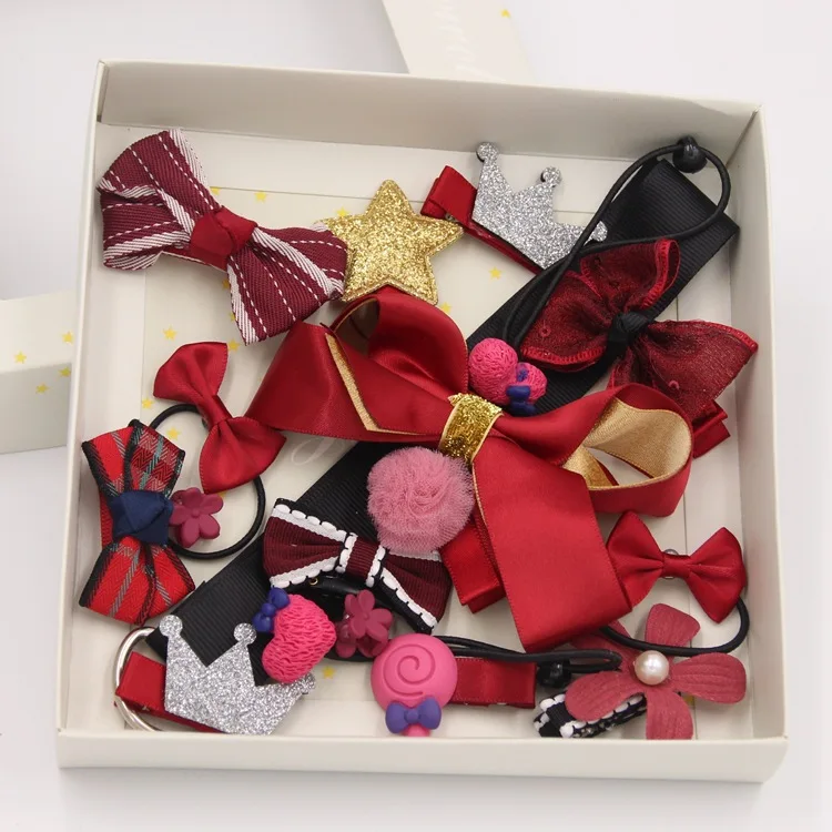 wholesale fashion handmade baby kid girl cute hair clip set lovely kids hair accessories