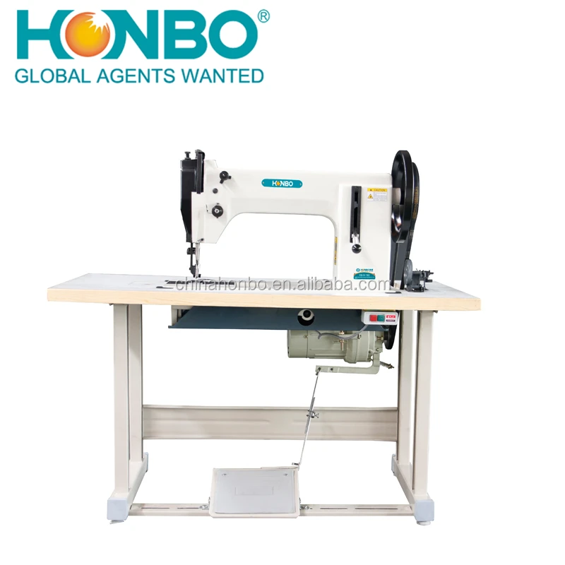 HB-6-182 горячие продажи промышленных синхронный тяжелый материал кожа плоские кровать Швейная Машина