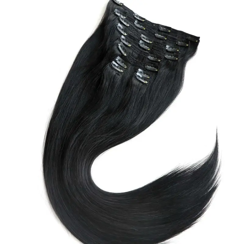 100% Virgin Peruvian Remy Hair Double Drawn 320g Seamless Clip In Extensions Human Hair