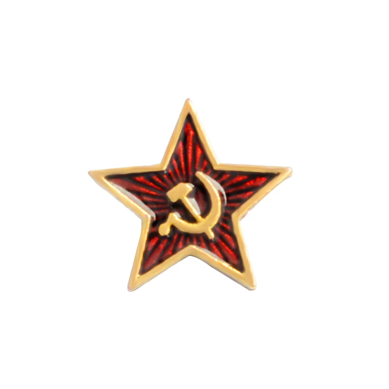Qianyuan Red Star Hammer Communist Emblem Soviet Union Symbol Ussr Pin Cold War Patriotism Lapel Pin