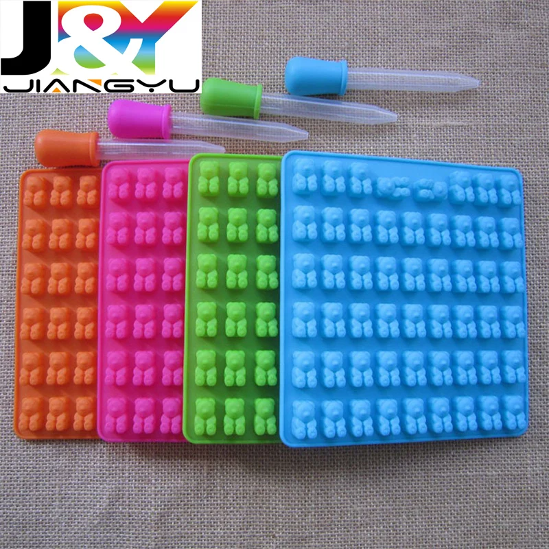 Силиконовые формы в виде мишки 53 кубика с капельками идеально подходит для кубиков шоколада льда