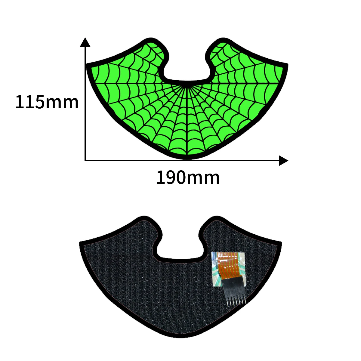 Finegreen Customized EL Mask hot-selling Spider pattern sound activated LED mask and Halloween  mask
