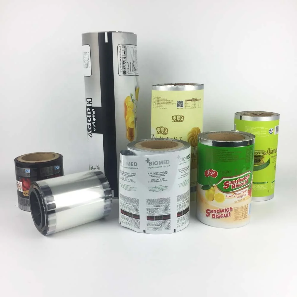 ODM OEM алюминиевая фольга для упаковки пищевых продуктов, рулон пластиковой пленки, рулон кофейных саше для упаковочной машины