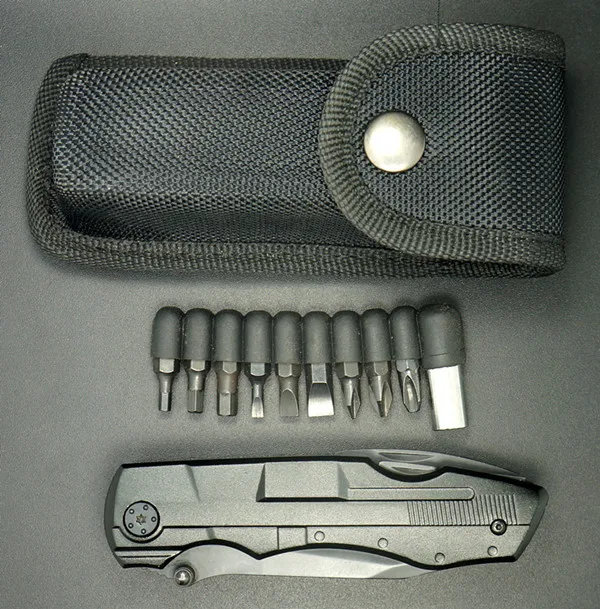 outdoor folding survival camping carabiner multi tool hunting knife with plier