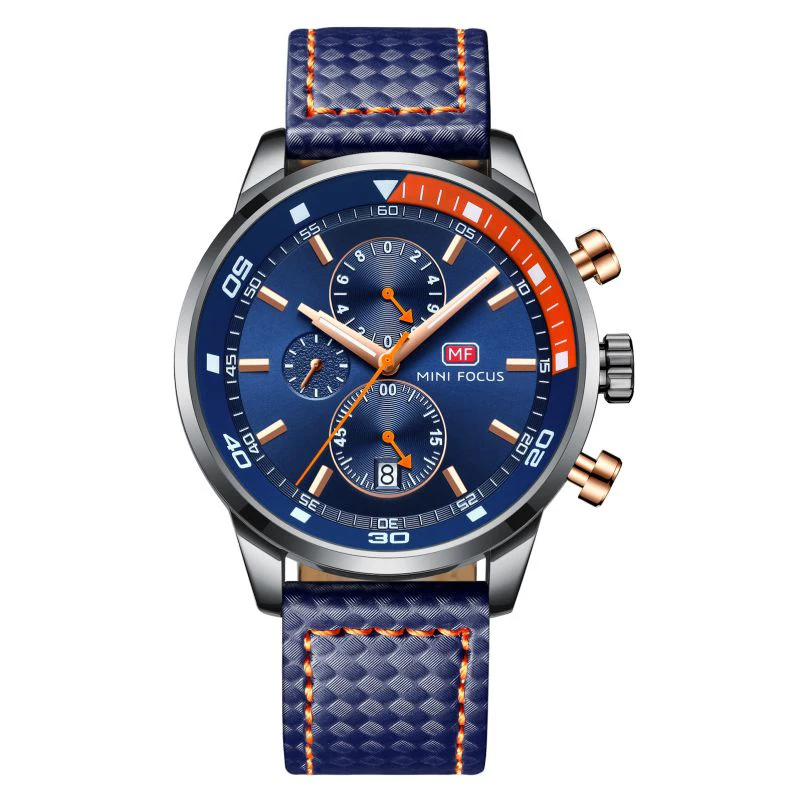 Sport fastrack leather strap chrono watches for men cheap wholesale wristwatches jam tangan mini focus brand men watches