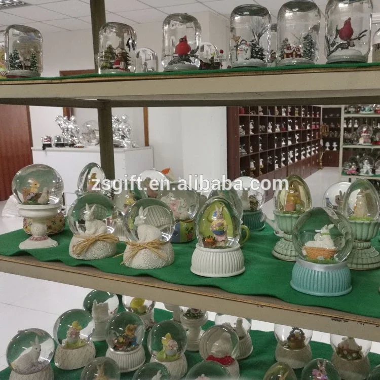 
Cheap Transparent Crystal Ball Silver Fawn Animal Beautiful Snow Globe Water Ball 