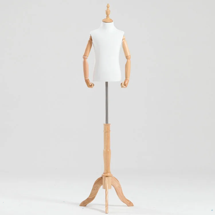 XINJI Fashion Upper Body Baby Mannequin Kids Fabric Mannequins Torso Manikins For Clothes Window Display