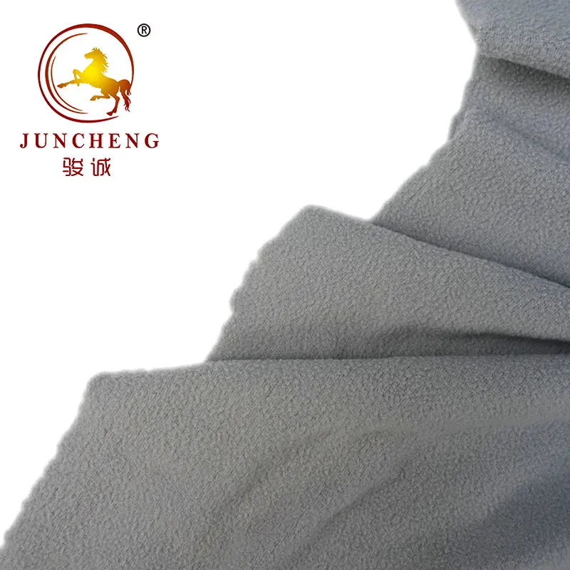 one side crushed comfortable knitted 100 polyester polar fleece fabric for garments