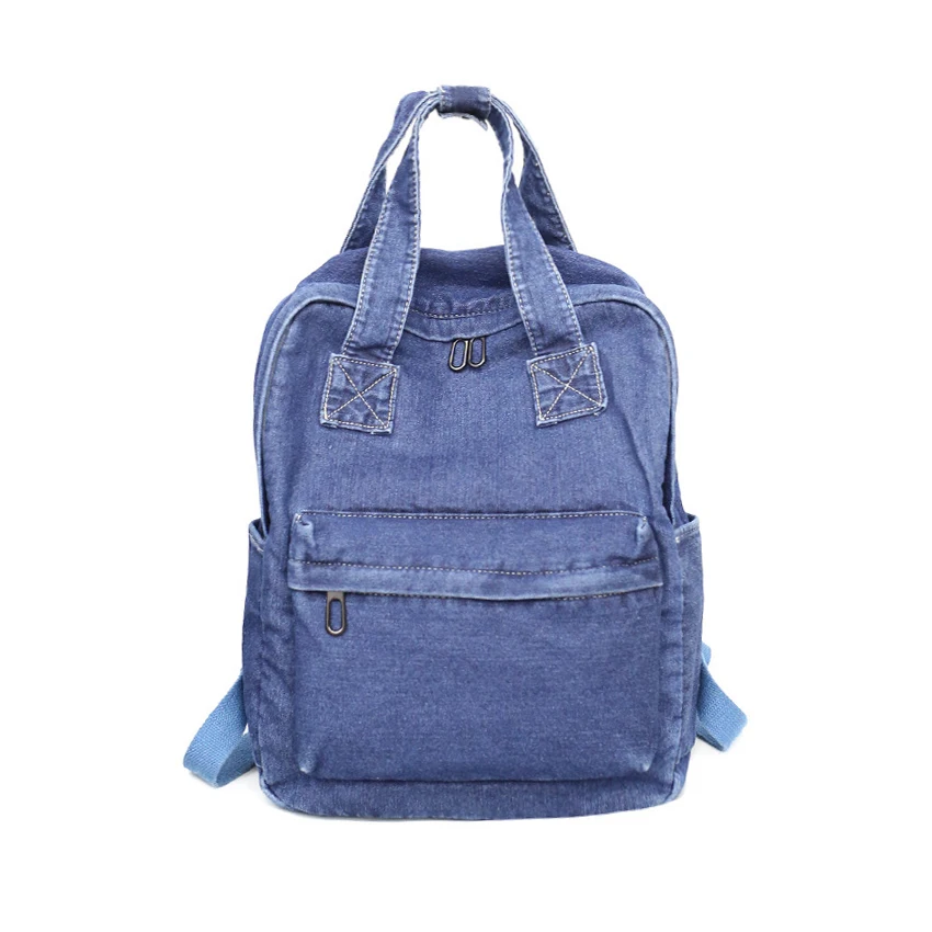 Wholesale teenager girls jeans denim leisure backpack school bags for teens