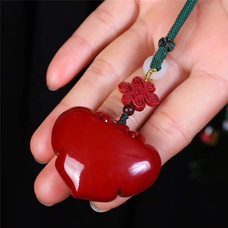 gemstone jewelry natural coral pendant necklace with cinnabar/amber for women custom name necklace