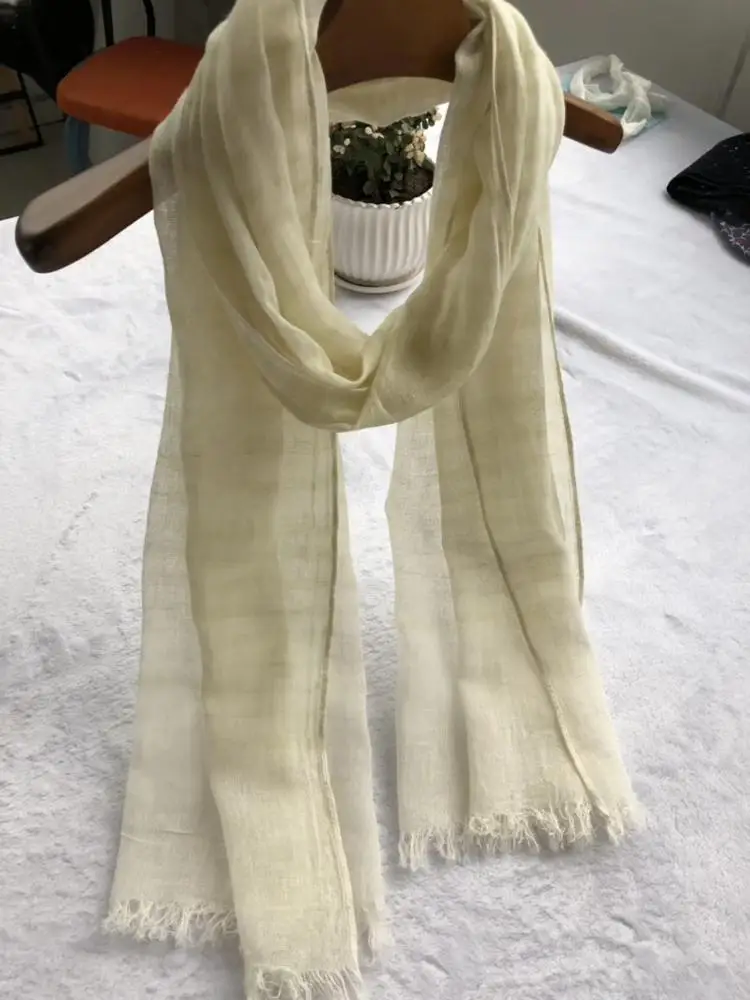 High quality 50%cotton50%linen luxury lady men natural mascadas echarpe shawl eco friendly wholesale stripe linen scarves
